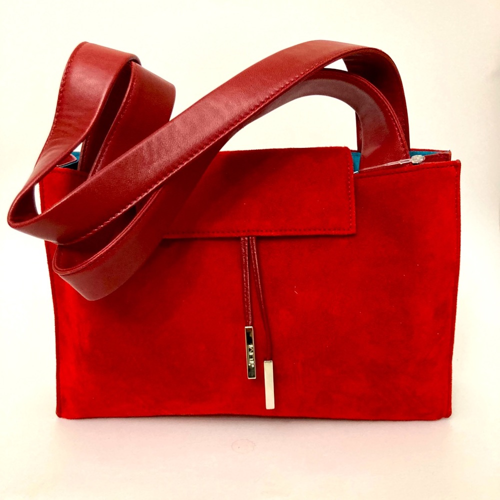 TUMI Suede Mini Tote Red